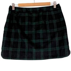 Gap Micro Mini Skirt Womens 2 Tartan Blackwatch Plaid Blue Green Academia
